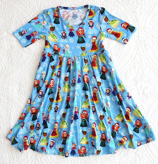 Little Snuggles Winter Princesses Bamboo Twirl Dress