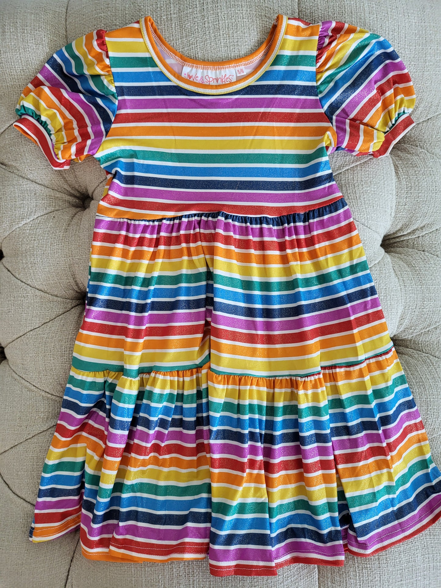 Love & Sprinkles Rainbow Sparkle Tier Dress