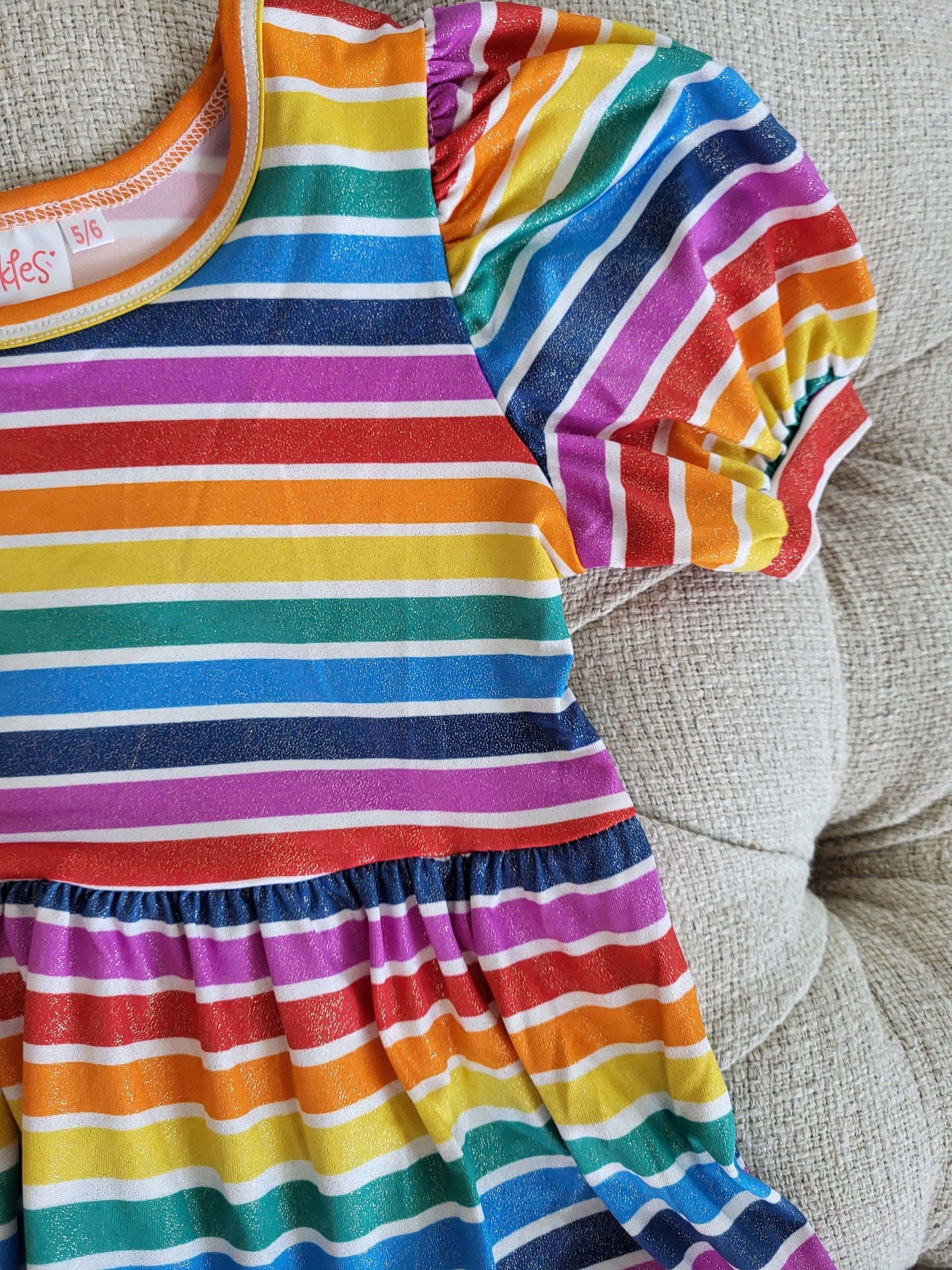 Love & Sprinkles Rainbow Sparkle Tier Dress