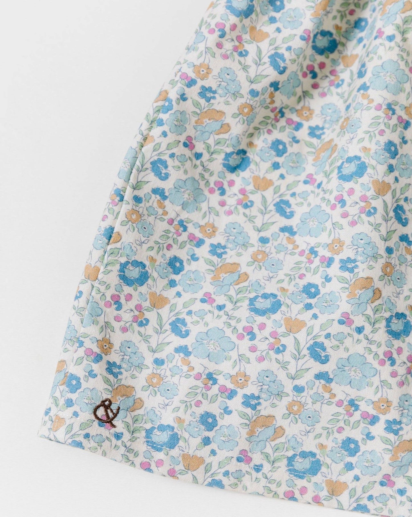 Blue Pond Floral Linen Pinafore