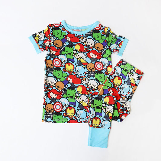 Little Snuggles Comic Heroes Short-Sleeve Pajamas