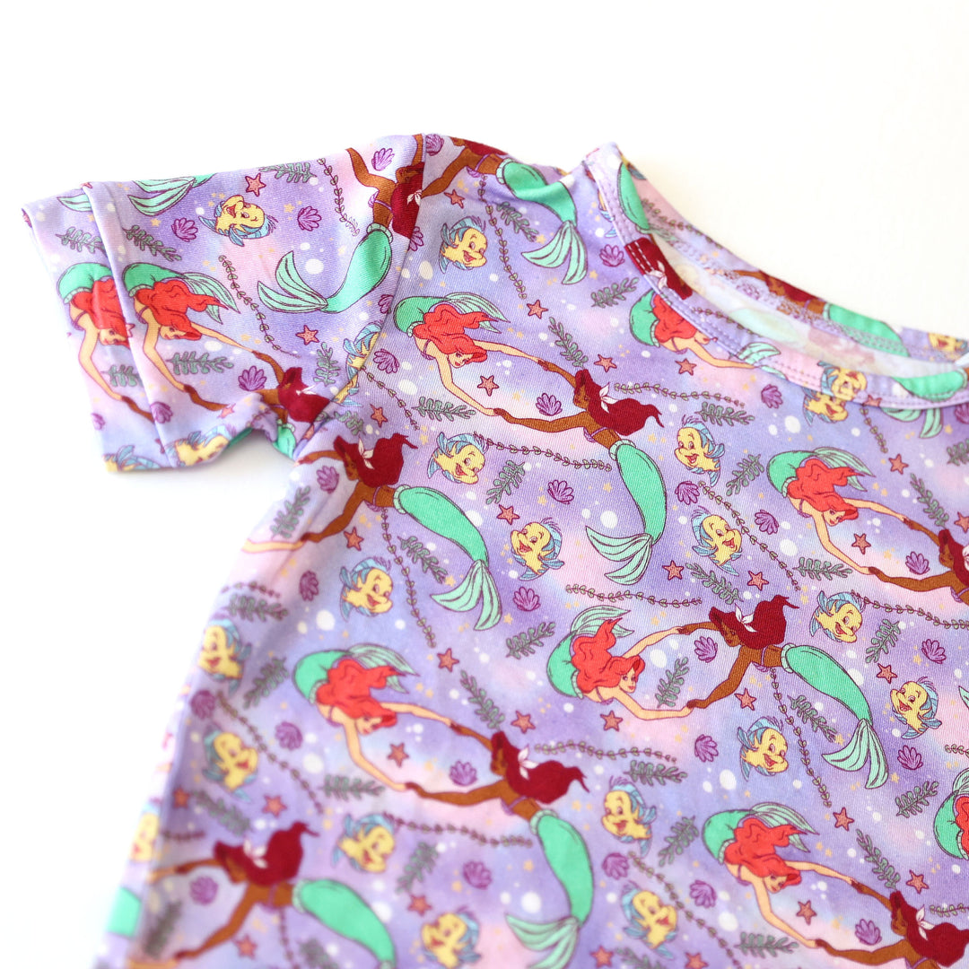 Little Snuggles Mermaids Short-Sleeve with Shorts Pajamas