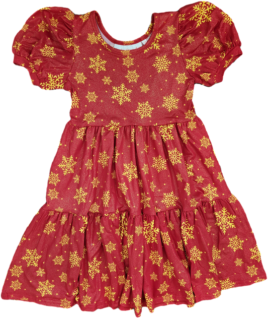 Love & Sprinkles Ruby's Snowflake Foil Tier Dress