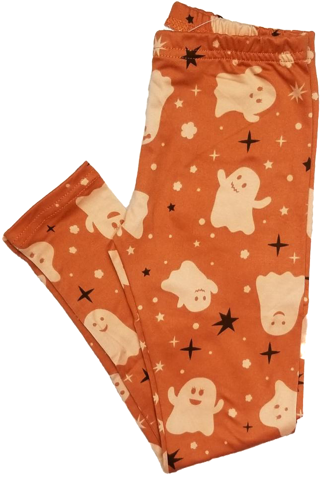 DotDotSmile Orange Ghost Leggings