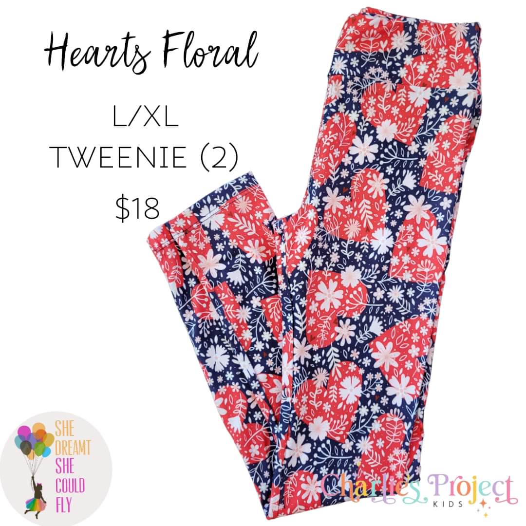 Charlie's Project Hearts Floral Leggings