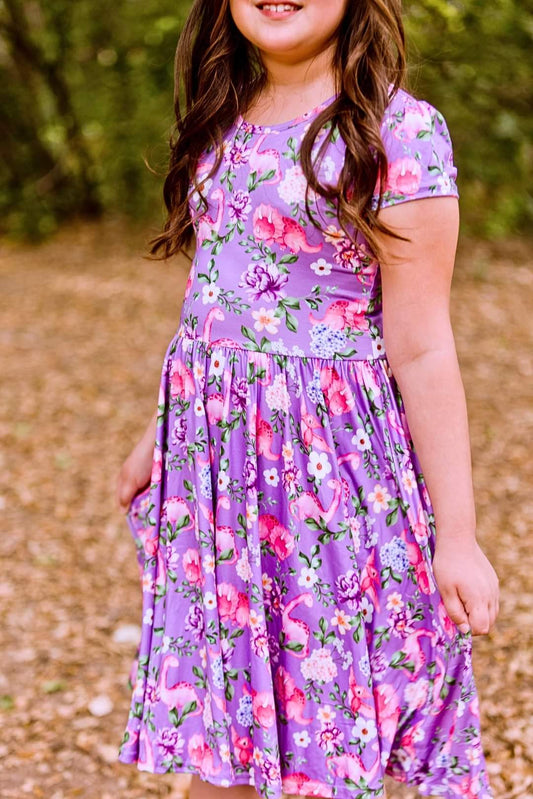 Love & Sprinkles Dino Garden Short-Sleeve Dress