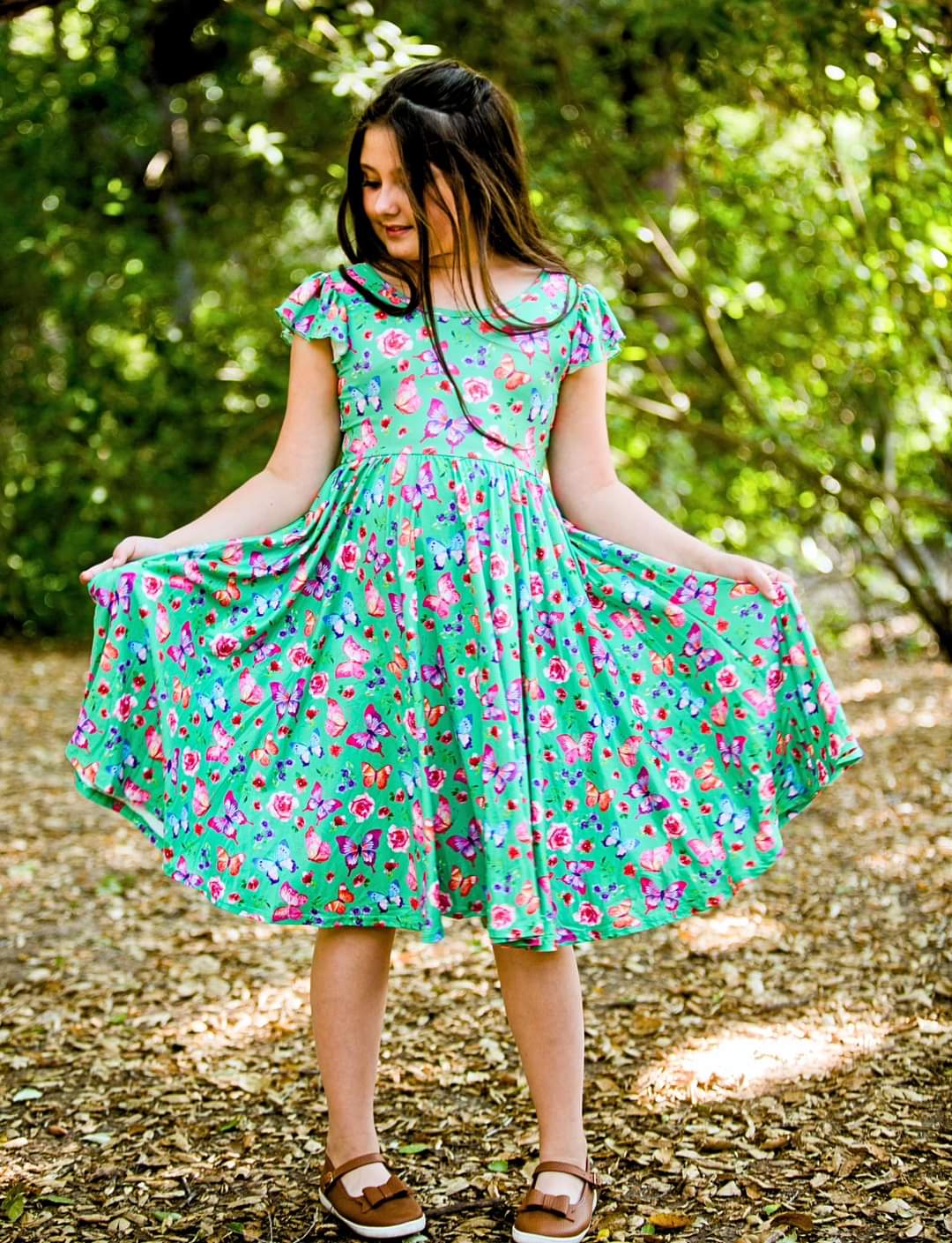 Love & Sprinkles Butterfly Dreams Ruffle-Sleeve Dress