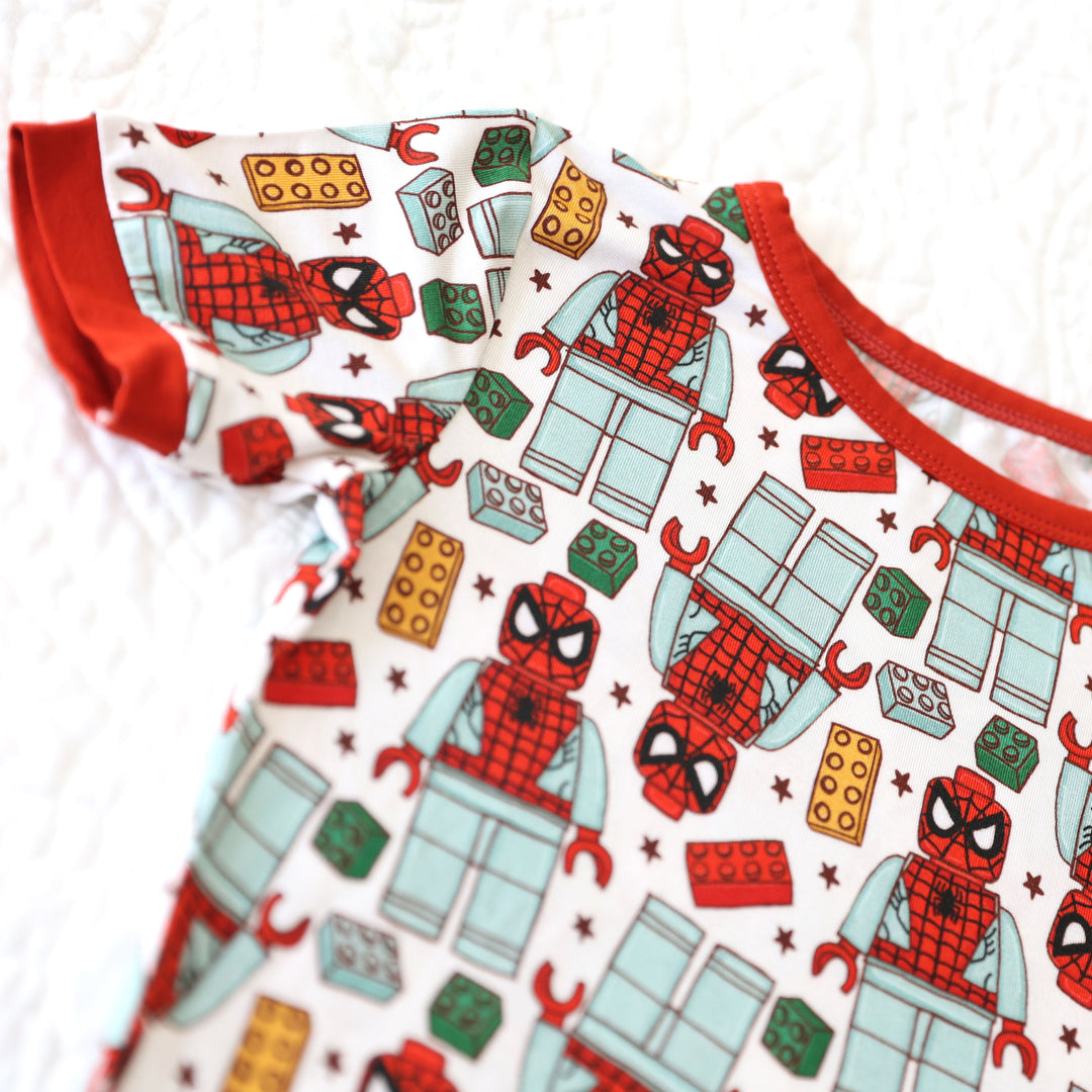 Little Snuggles Climbing Blocks Short-Sleeve Pajamas