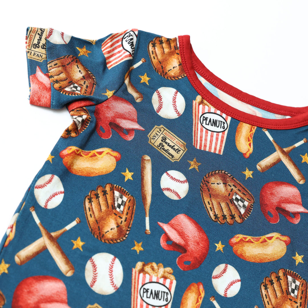 Little Snuggles Home Run Short-Sleeve with Shorts Pajamas