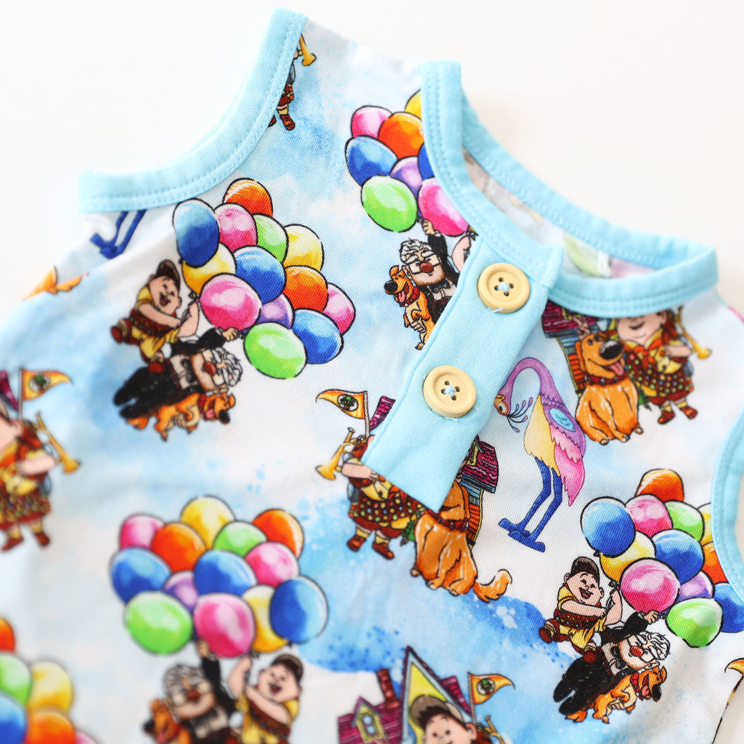 Little Snuggles Up and Away Bamboo Sleeveless Baby Romper