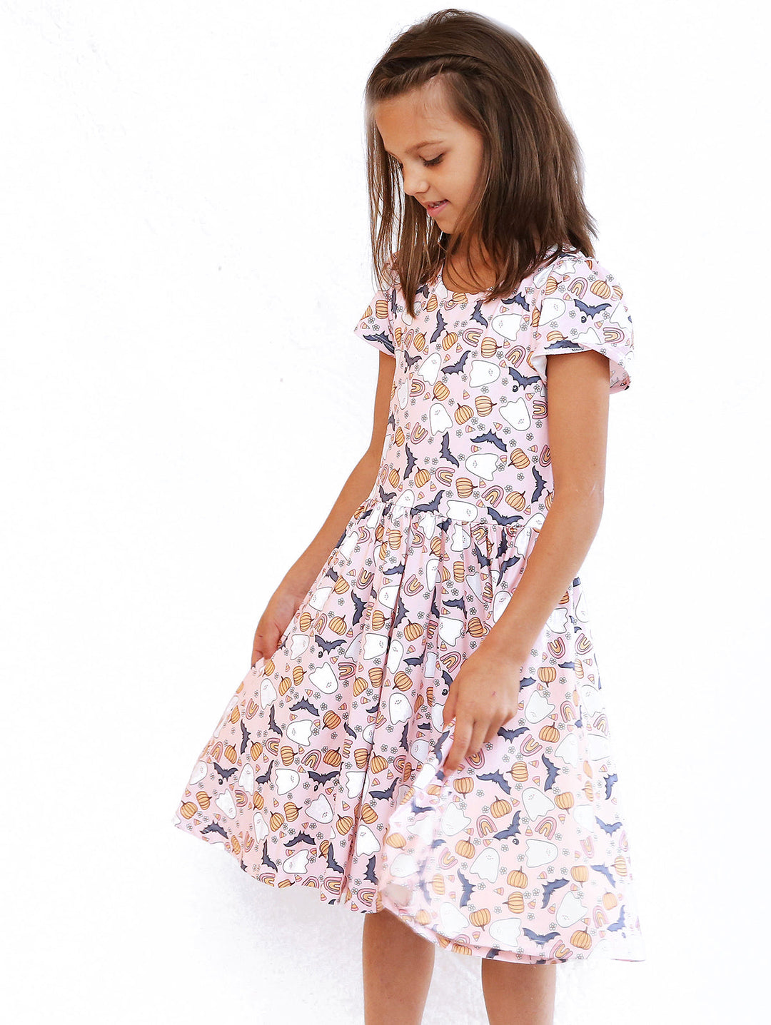 Charlie's Project RainBoos & Bats Short-Sleeve Hugs Twirl Dress