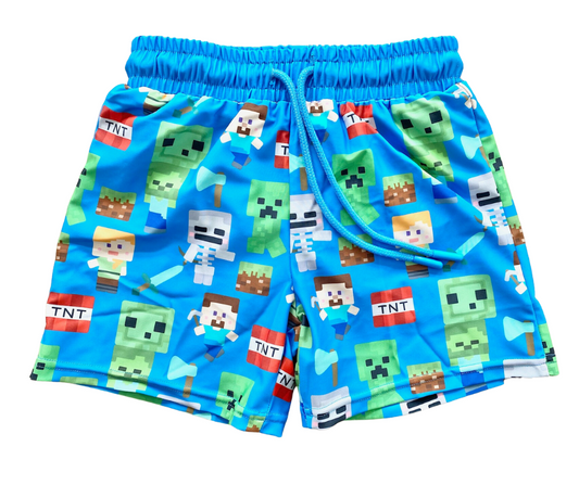 Mine Game Boys Swim Shorts