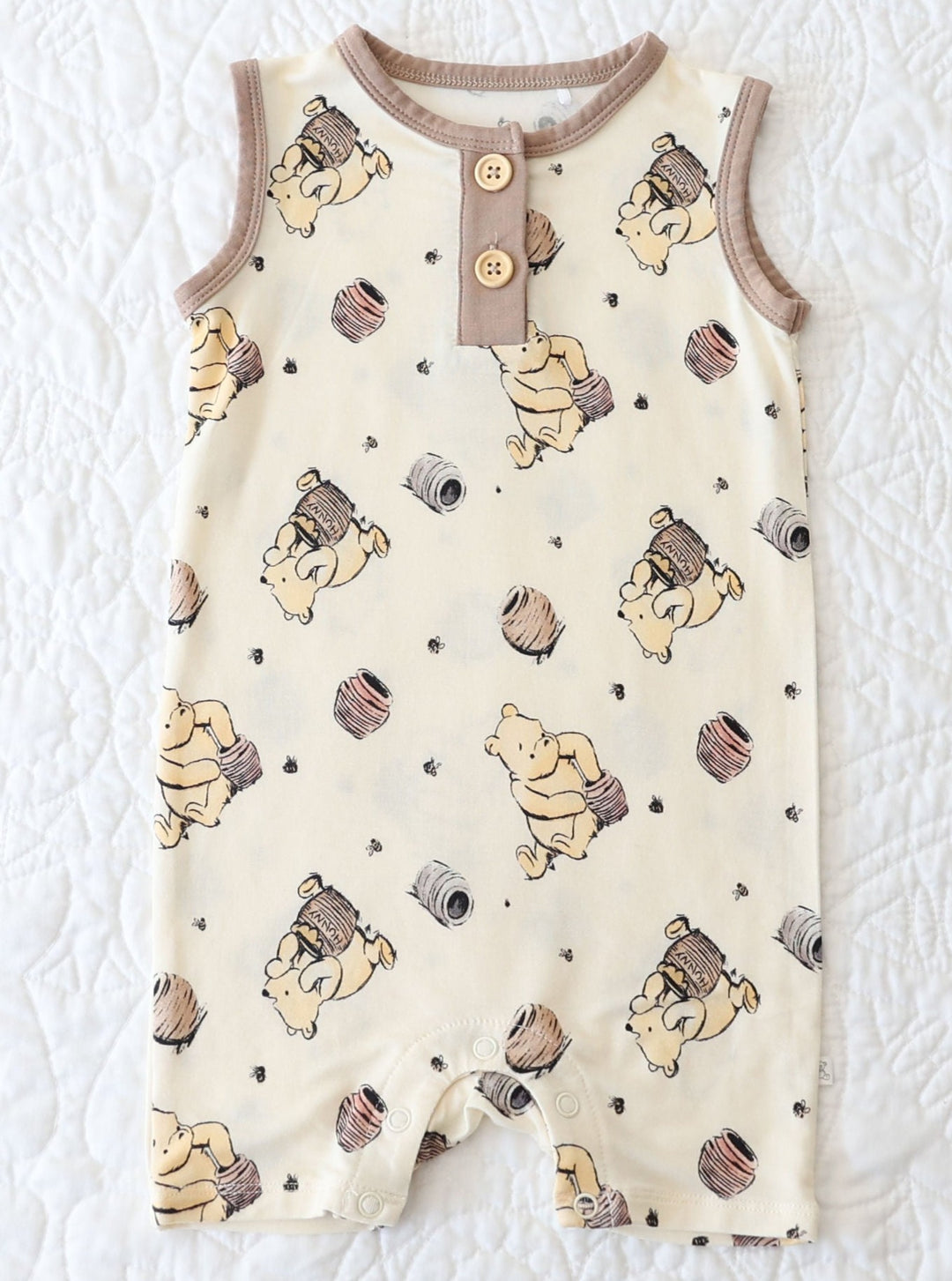 Little Snuggles Honey Pot Bamboo Sleeveless Baby Romper