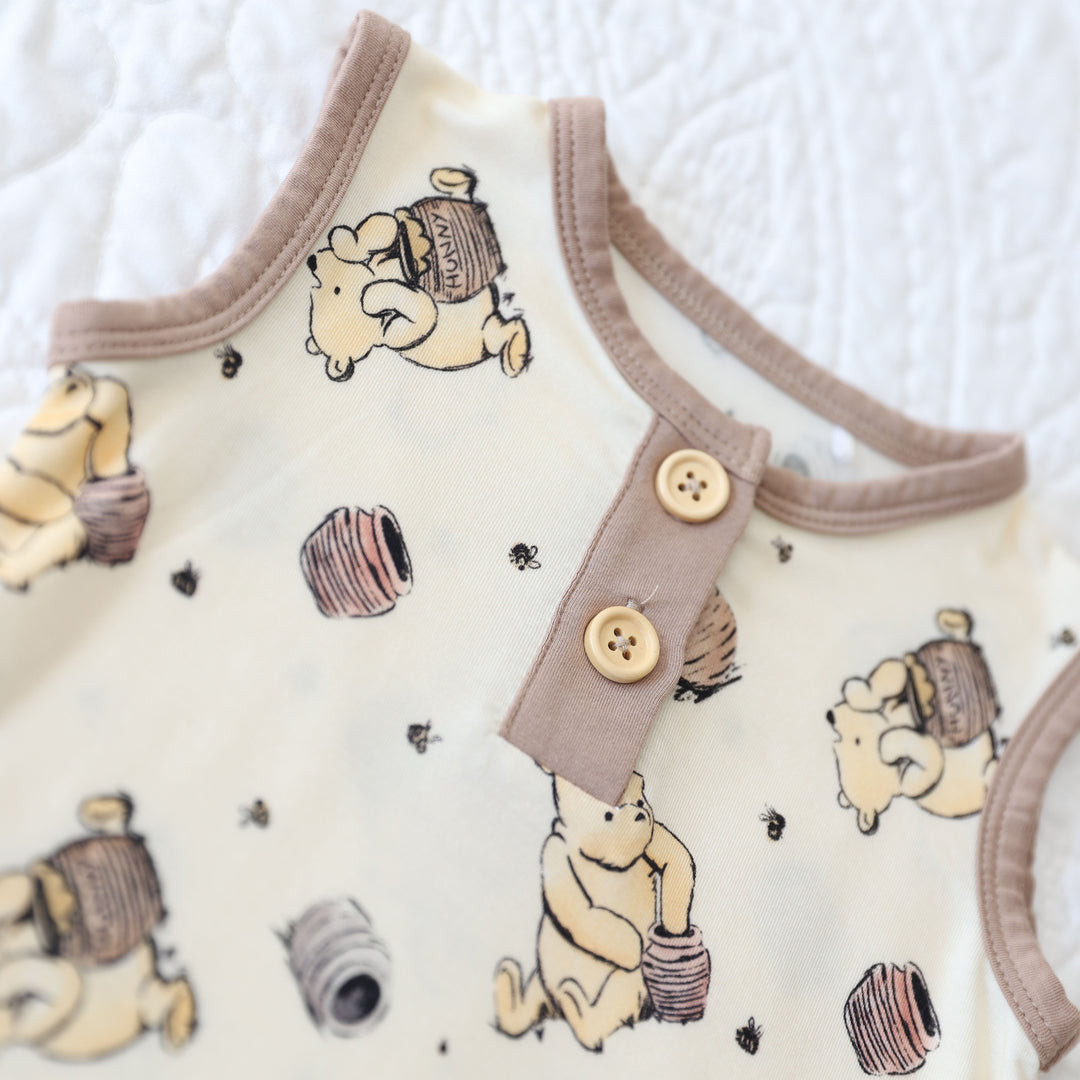 Little Snuggles Honey Pot Bamboo Sleeveless Baby Romper