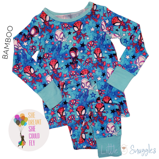 Little Snuggles Spider Space Long-Sleeve Pajamas