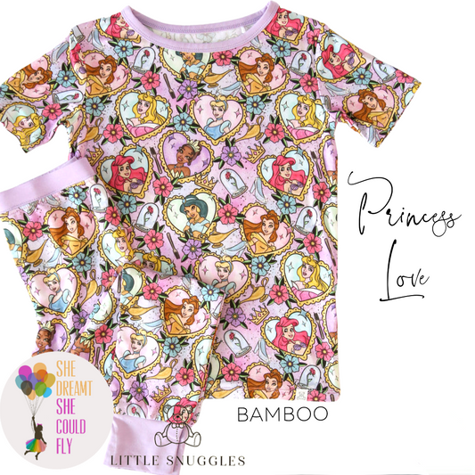 Little Snuggles Princess Love Short-Sleeve Pajamas