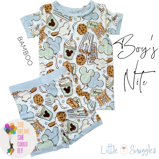 Little Snuggles Boy's Nite Short-Sleeve with Shorts Pajamas