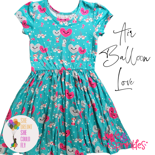 Love & Sprinkles Air Balloon Love Short-Sleeve Dress