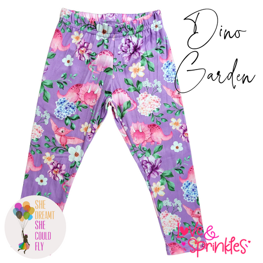 Love & Sprinkles Dino Garden Leggings