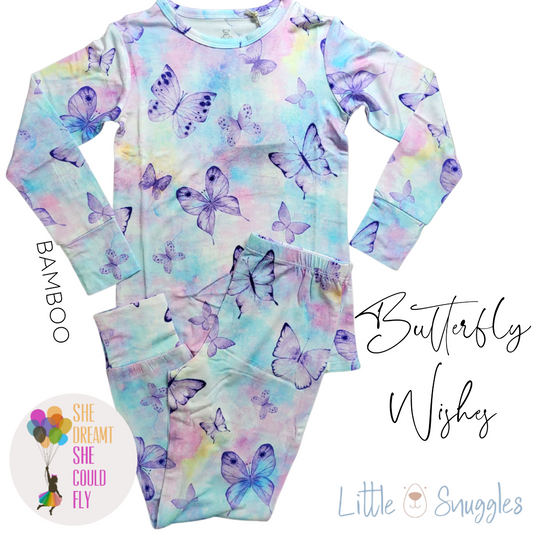 Little Snuggles Butterfly Wishes Long-Sleeve Pajamas