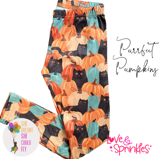 Love & Sprinkles Purrfect Pumpkins Leggings