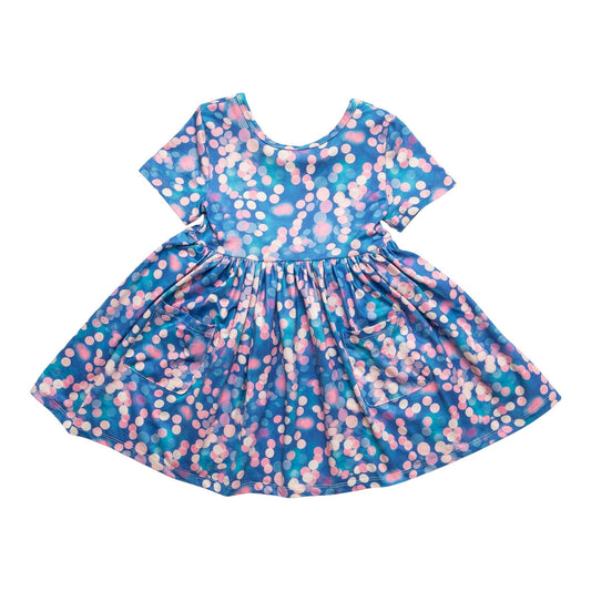 Mila & Rose Shimmer and Shine Short-Sleeve Pocket Twirl Dress
