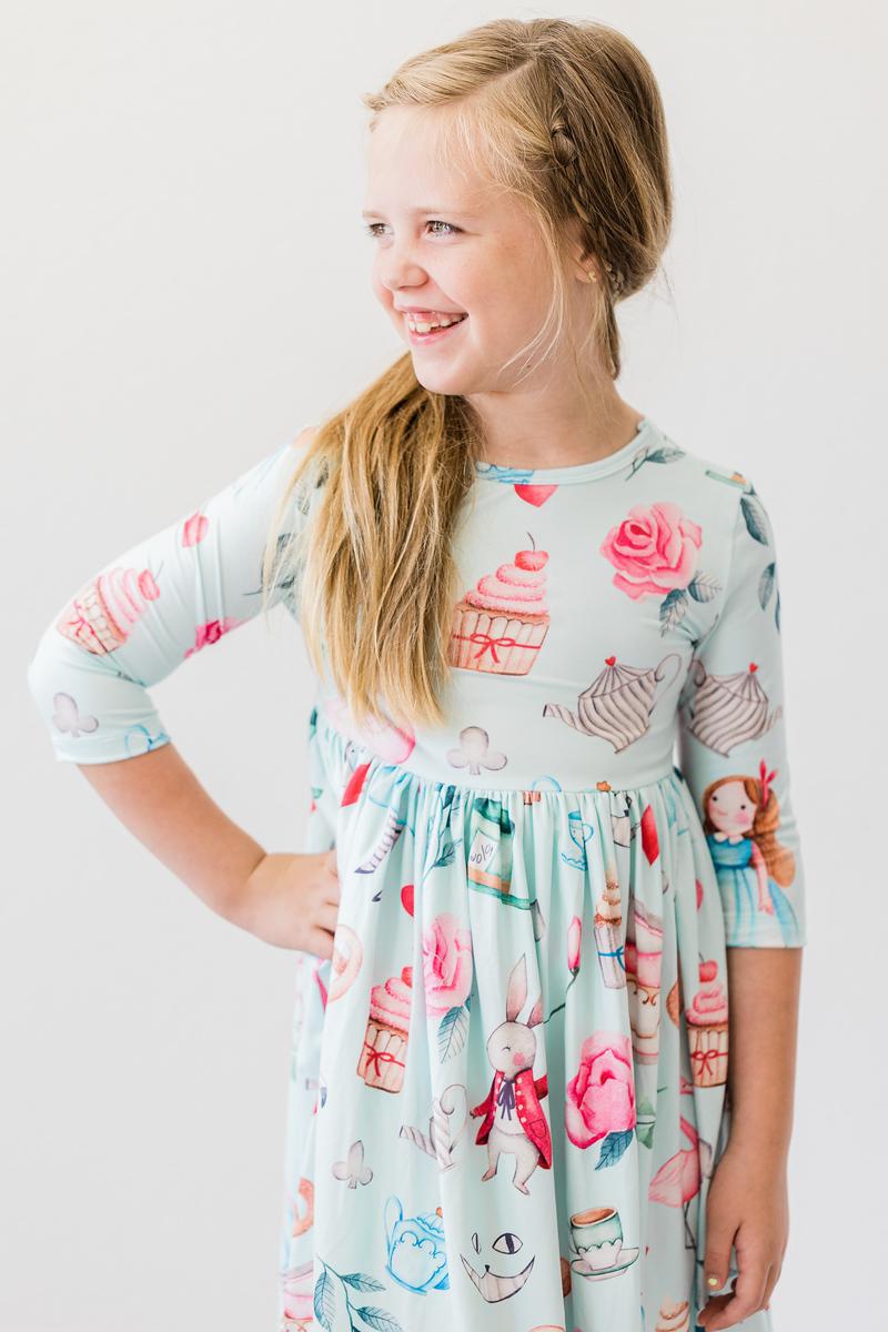 Mila & Rose Wonderland 3/4 Sleeve Twirl Dress