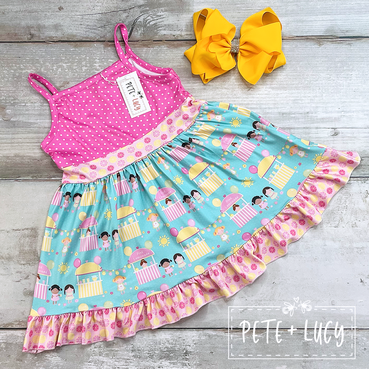 Pete + Lucy Pink Lemonade Dress