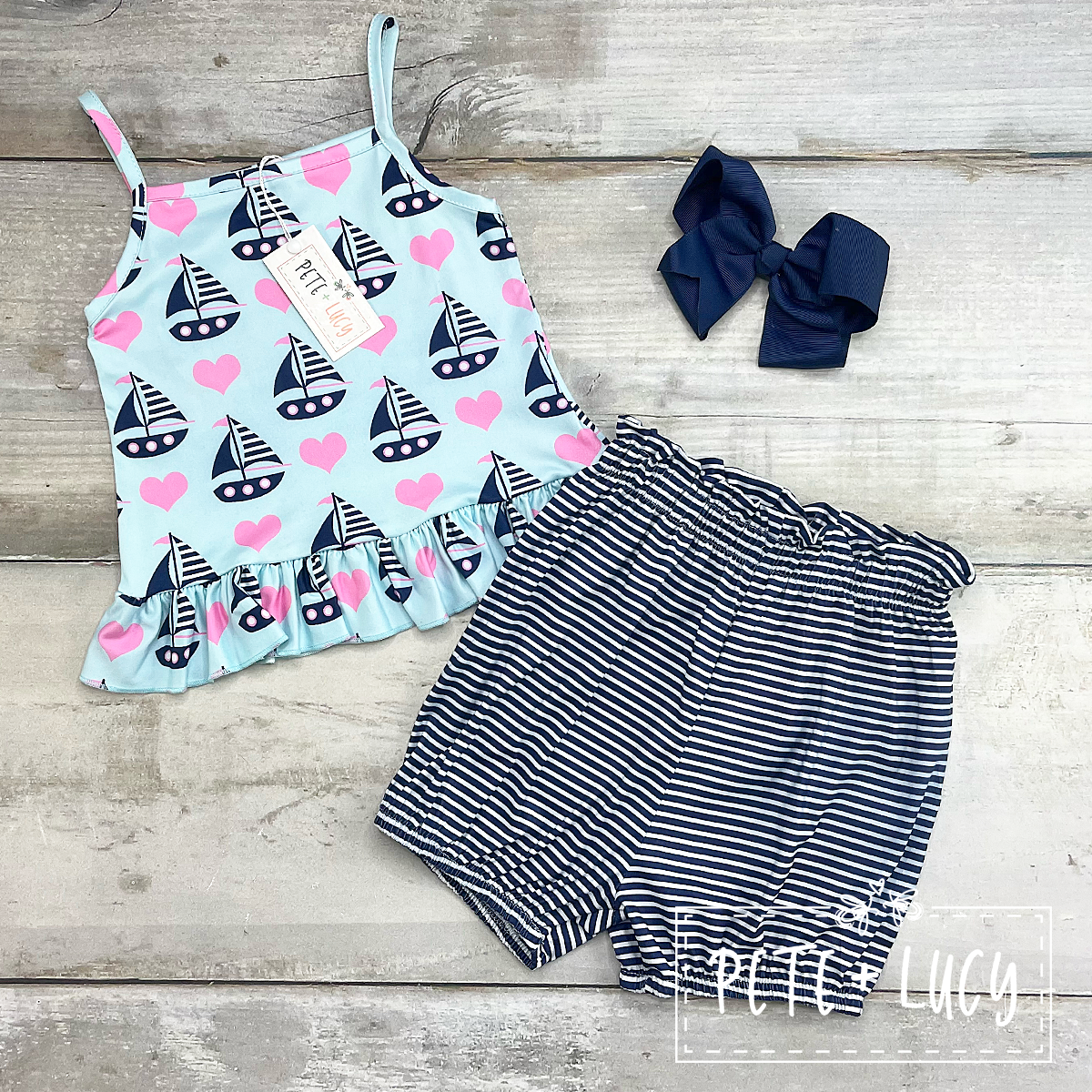 Pete + Lucy Sail Away Shorts Set