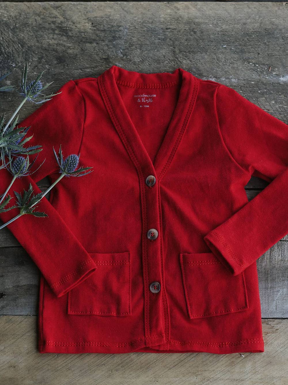 Red Cardigan Sweater