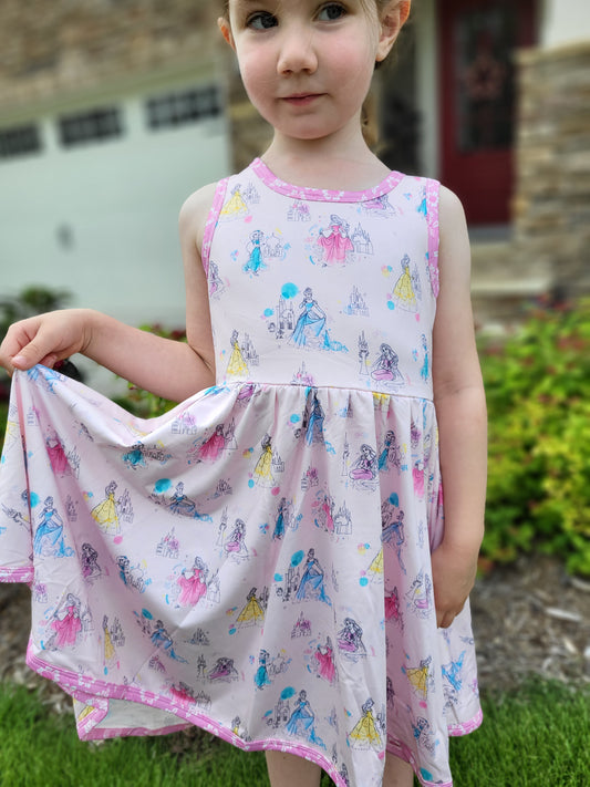 Charlie's Project Princess Castles Sleeveless Hugs Twirl Dress