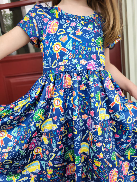 Charlie's Project School Time Short Sleeve Hugs Twirl Dress