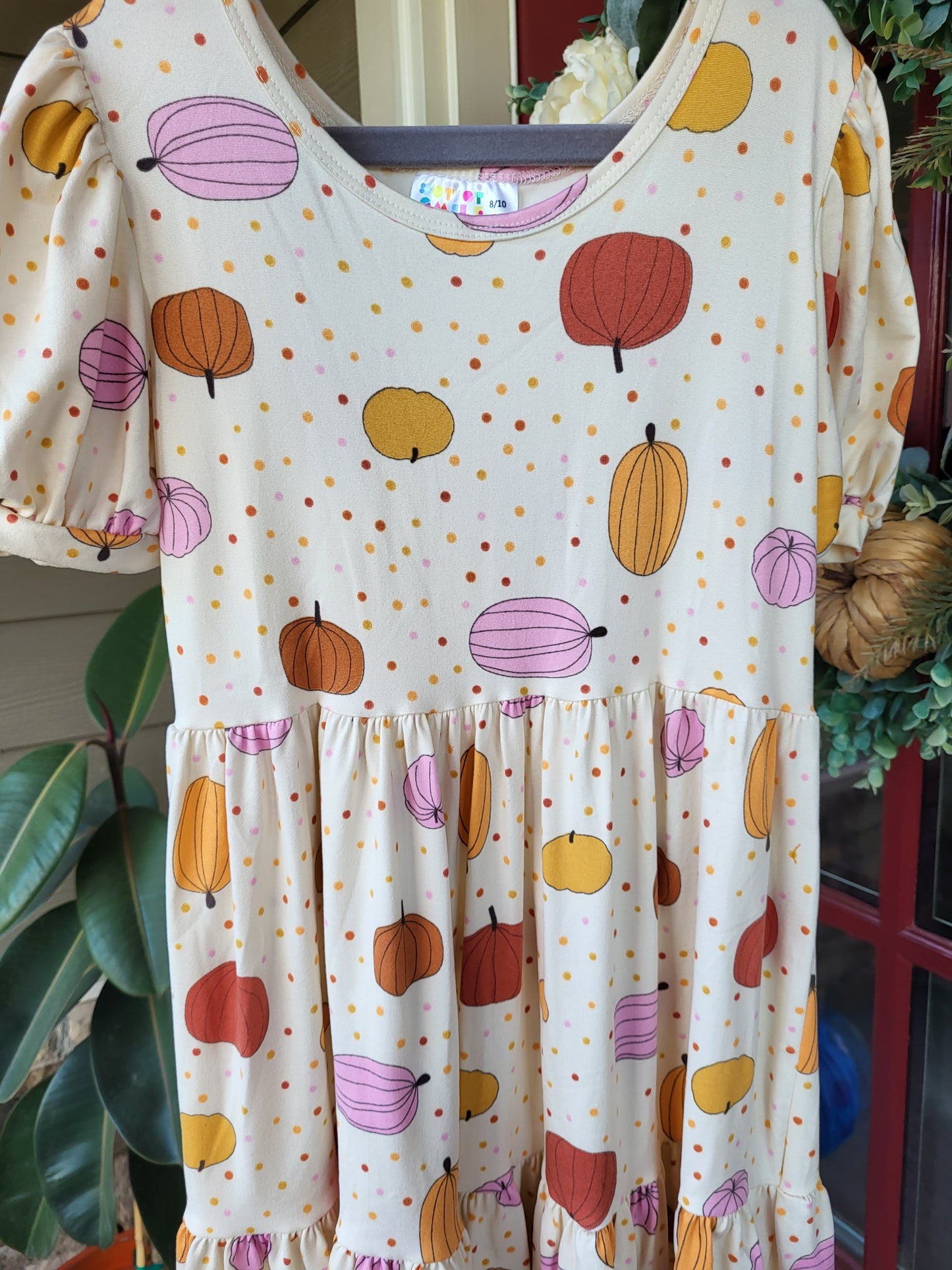 DotDotSmile Lots of Pumpkins Tier Dress