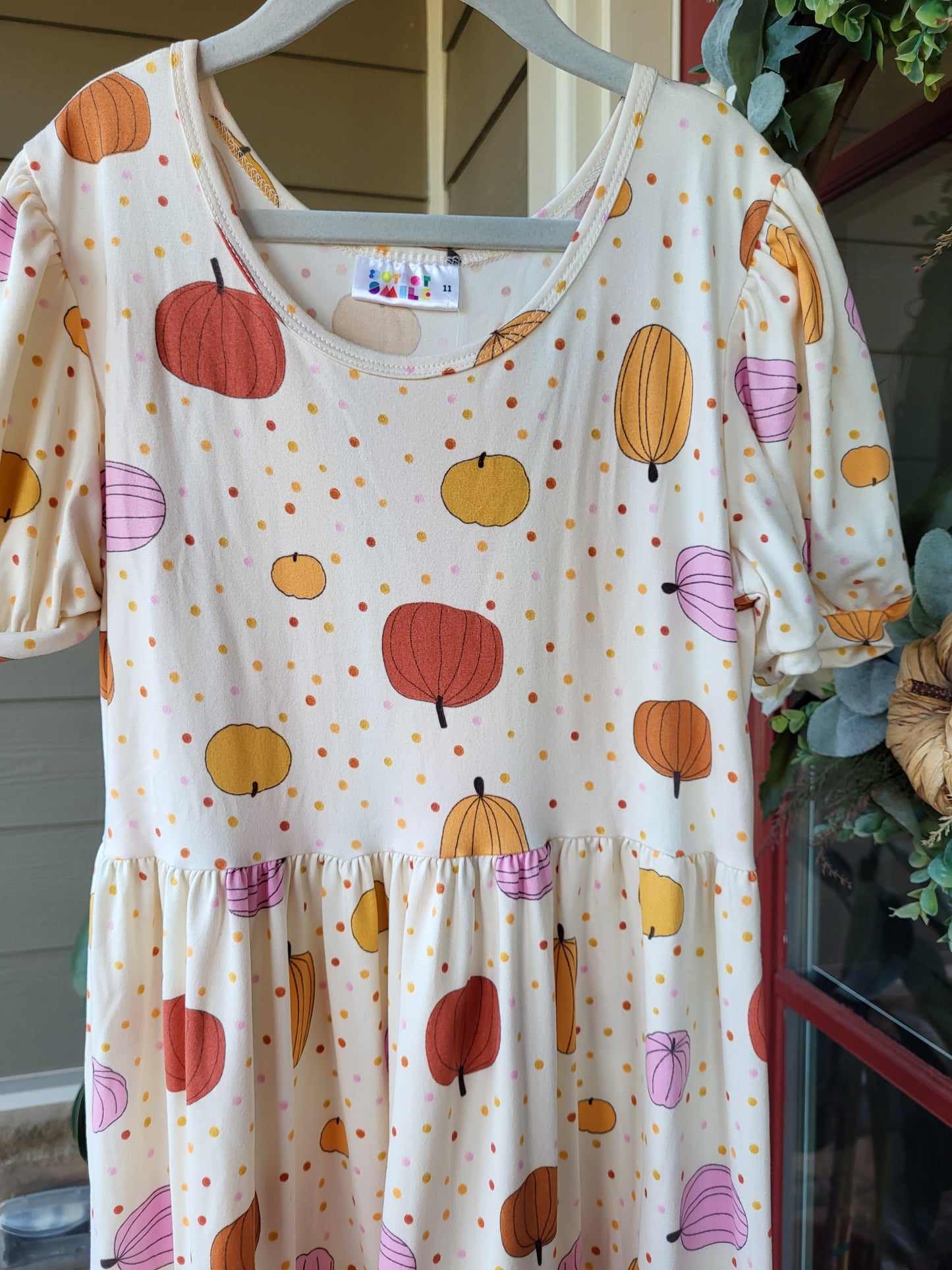 DotDotSmile Lots of Pumpkins Tier Dress