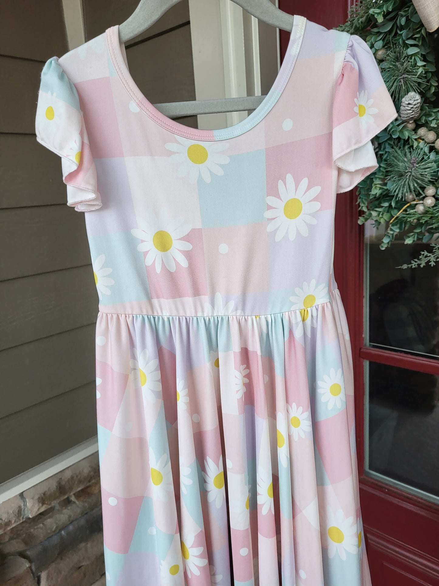 DotDotSmile Pastel Daisies Empire Dress