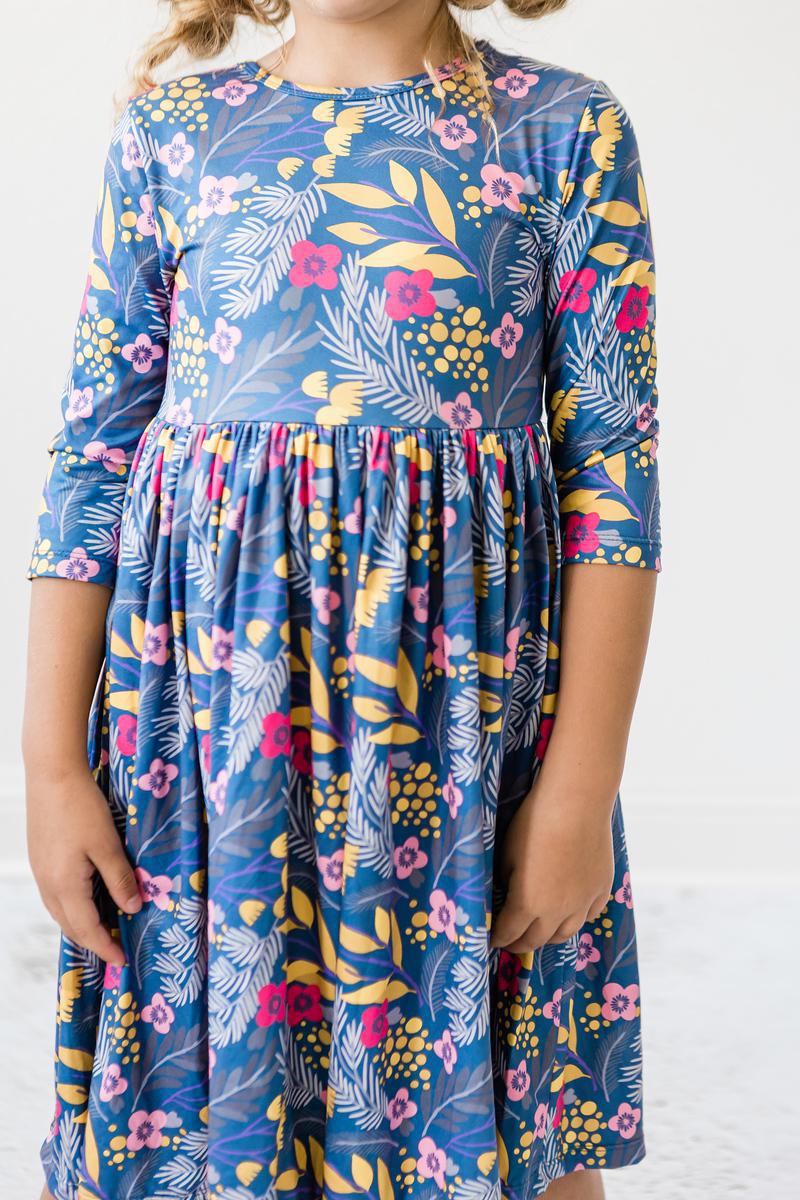 Mila & Rose Flora 3/4 Sleeve Twirl Dress