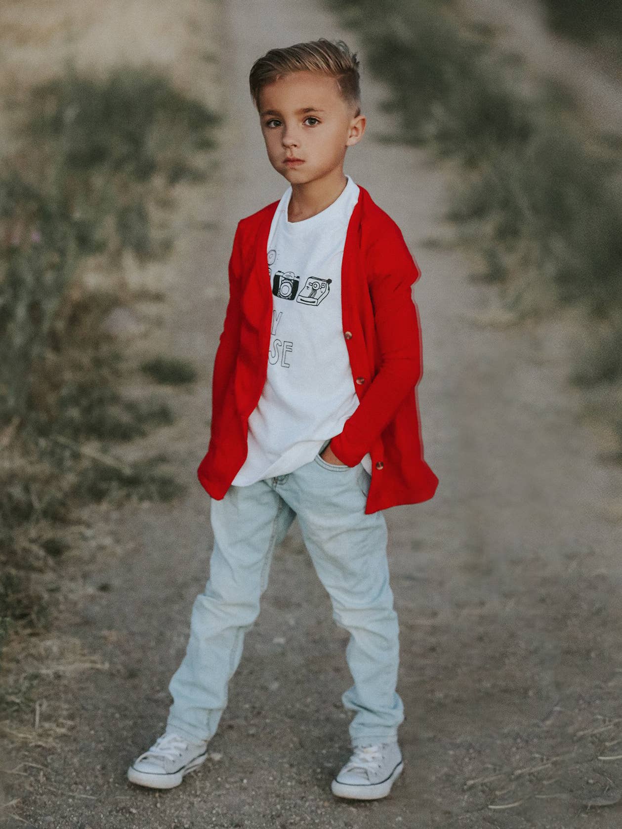 Red Cardigan Sweater