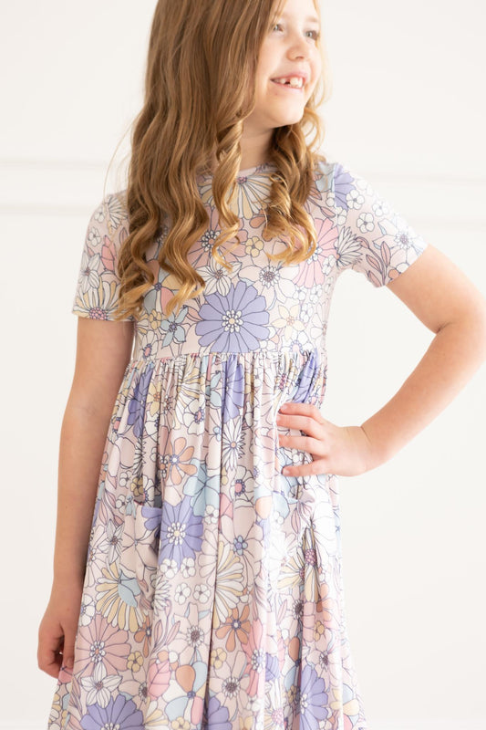 Mila & Rose Sweet Escape Floral Short-Sleeve Pocket Twirl Dress