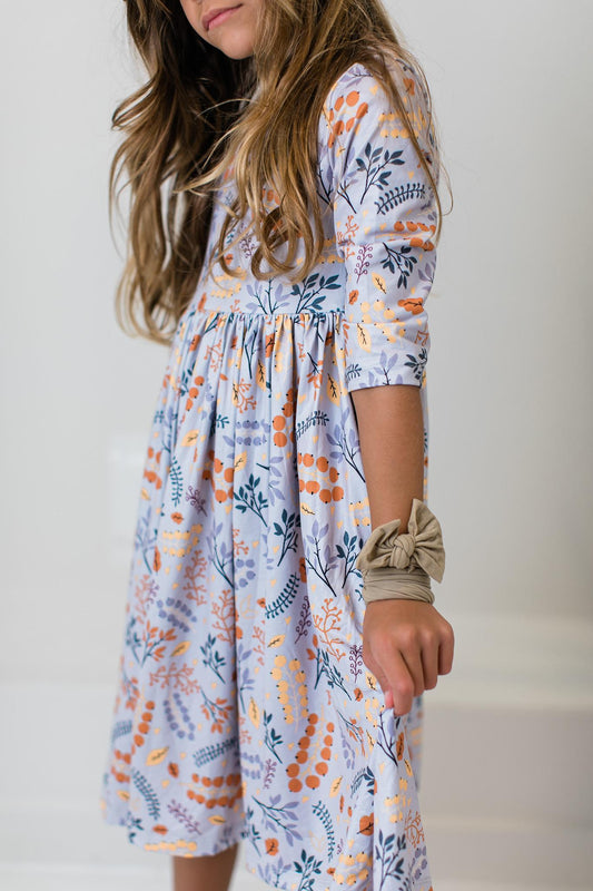 Mila & Rose Autumn Breeze 3/4 Sleeve Twirl Dress