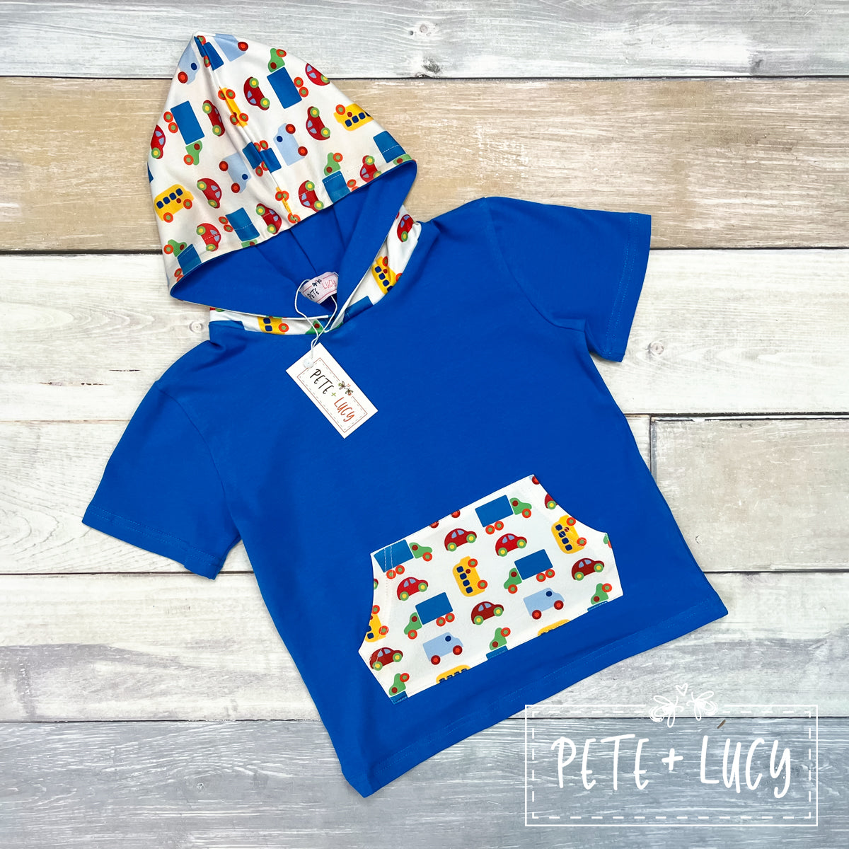 Pete + Lucy On Our Way Boy's Hooded Shirt