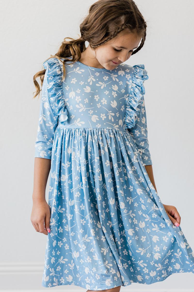 Mila & Rose Bluebell 3/4 Sleeve Ruffle Twirl Dress