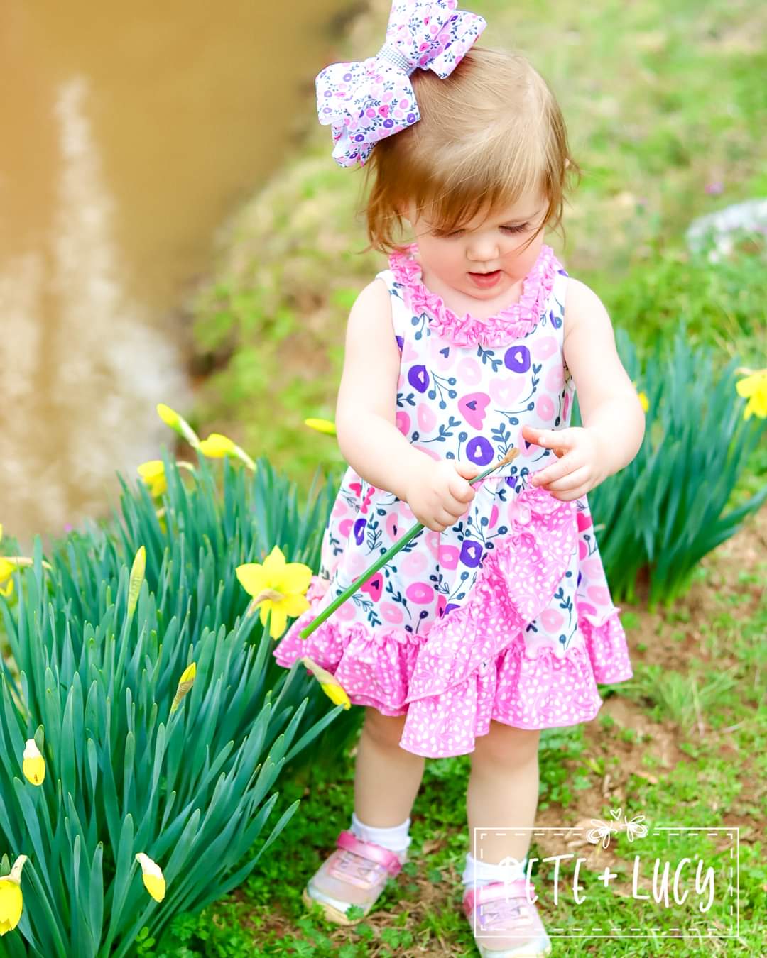 Pete + Lucy Flower Patch Dress