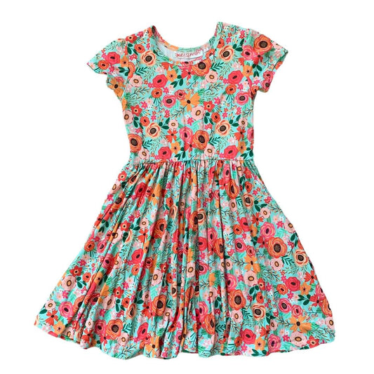 Love & Sprinkles Full Bloom Floral Garden Short-Sleeve Dress