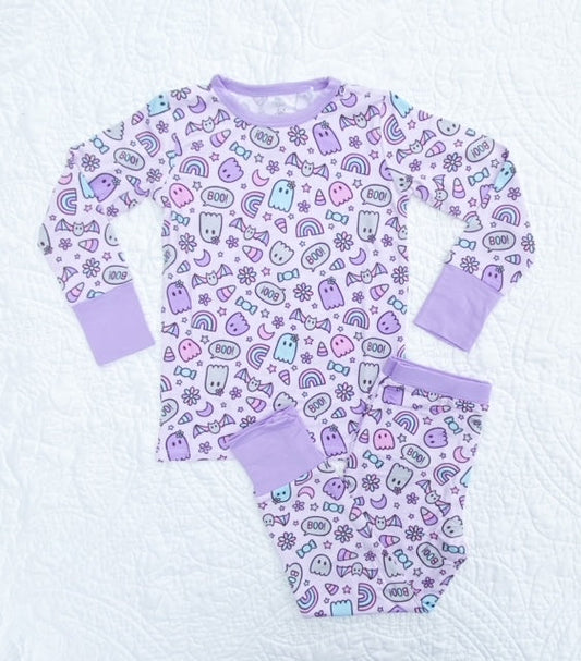 Little Snuggles Pastel Boos Bamboo Pajamas