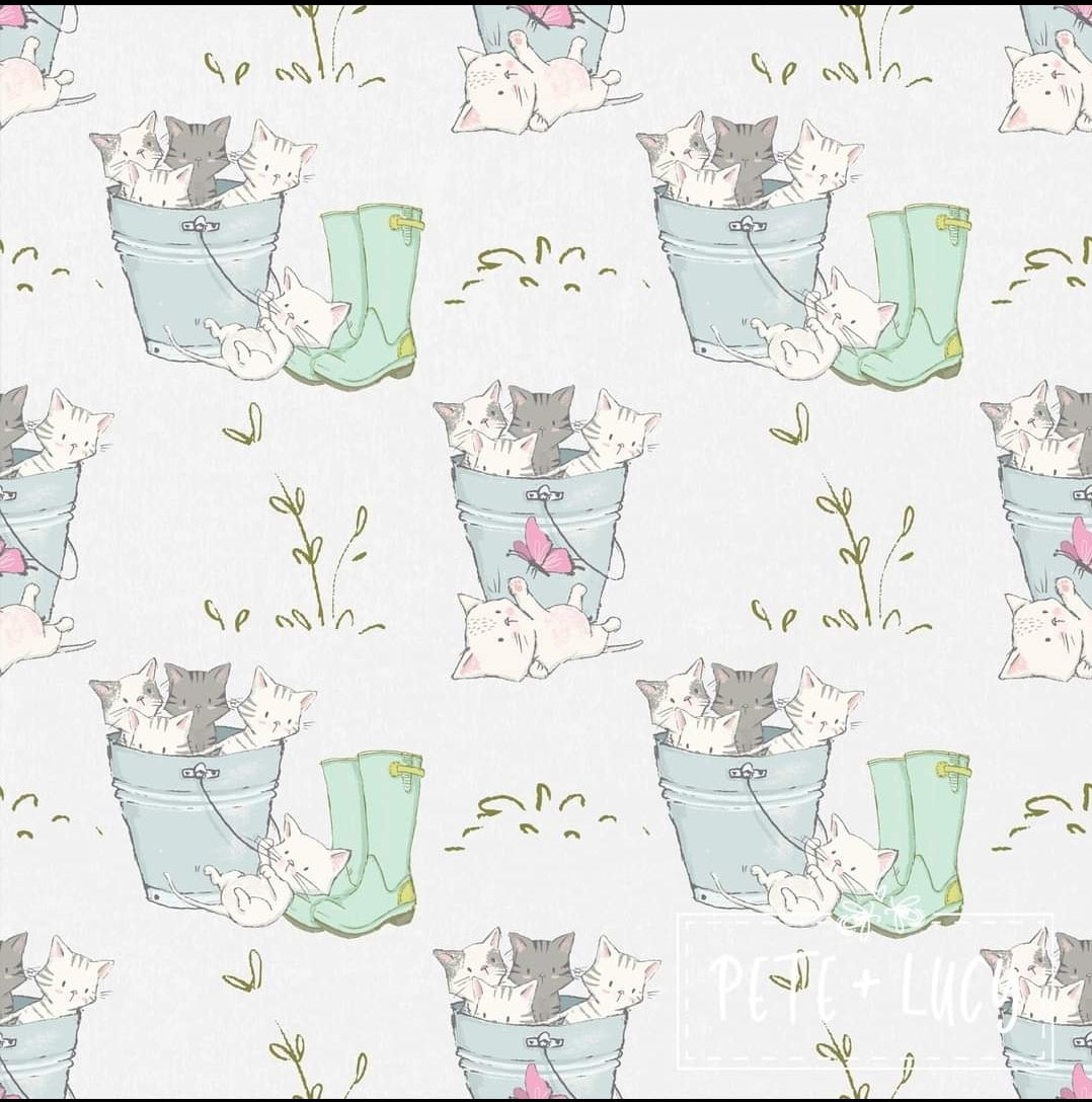 Pete + Lucy Springtime Kittens Dress