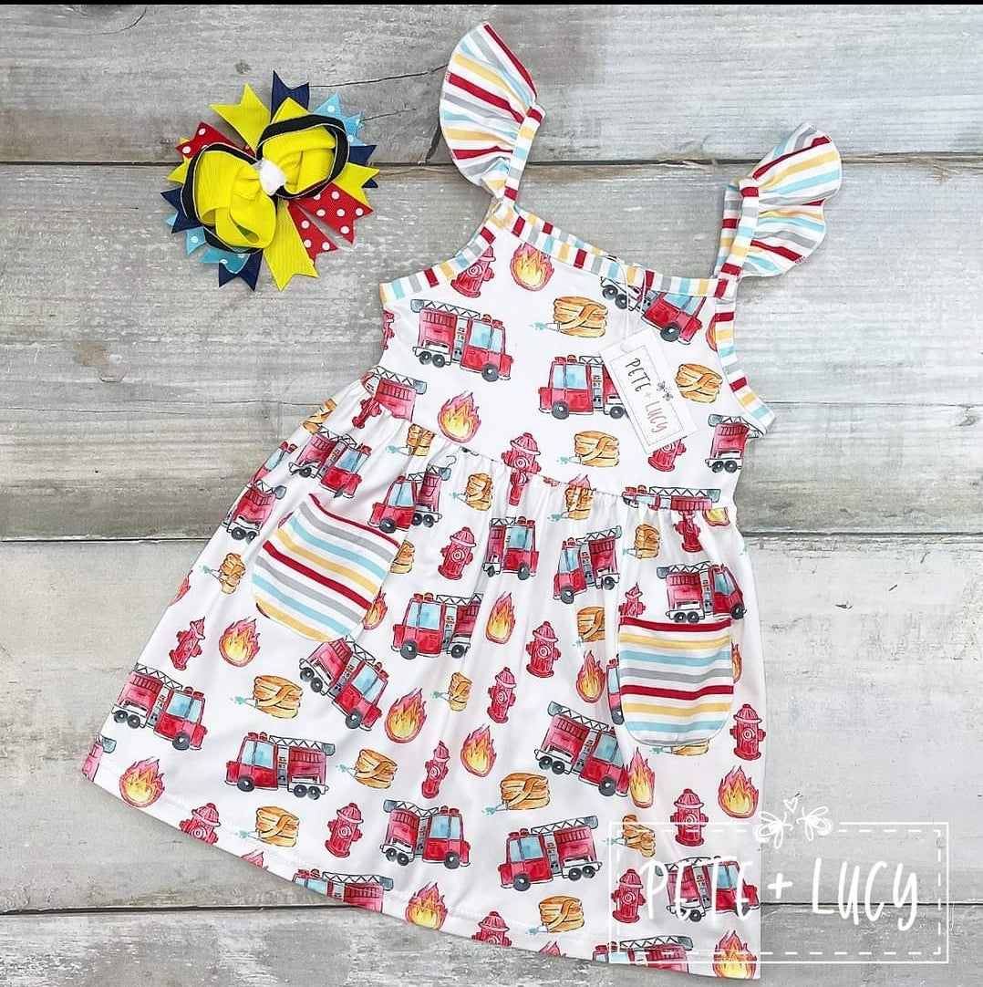 Pete + Lucy Firefighter Friends Dress