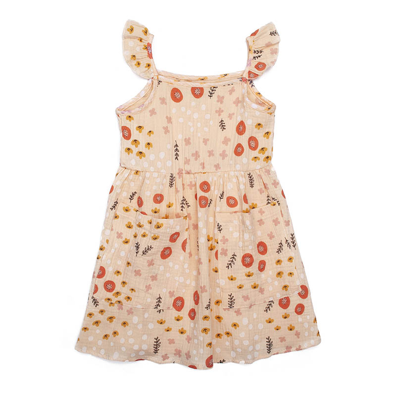 DotDotSmile Orange Grove Flutter Dress