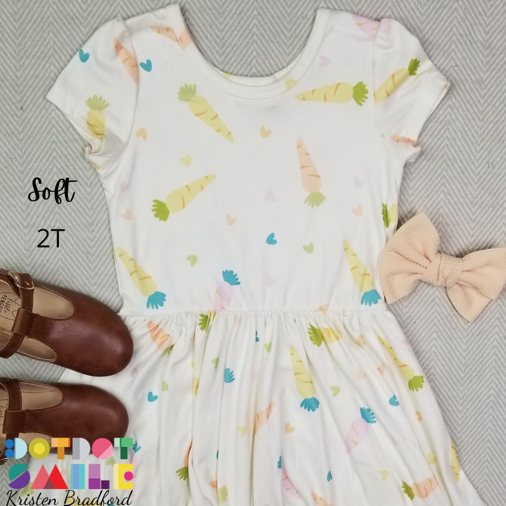 DotDotSmile Bunny Food Cap Sleeve Dress