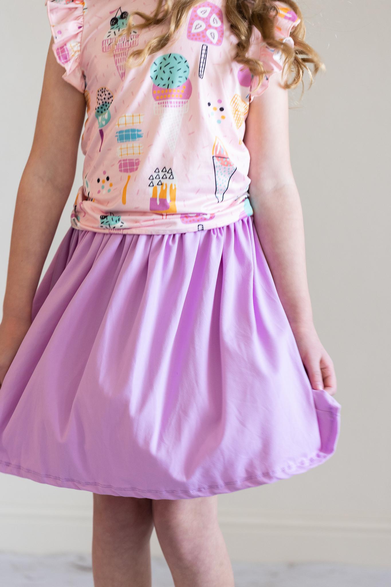 Mila & Rose Bright Lilac Twirl Skirt