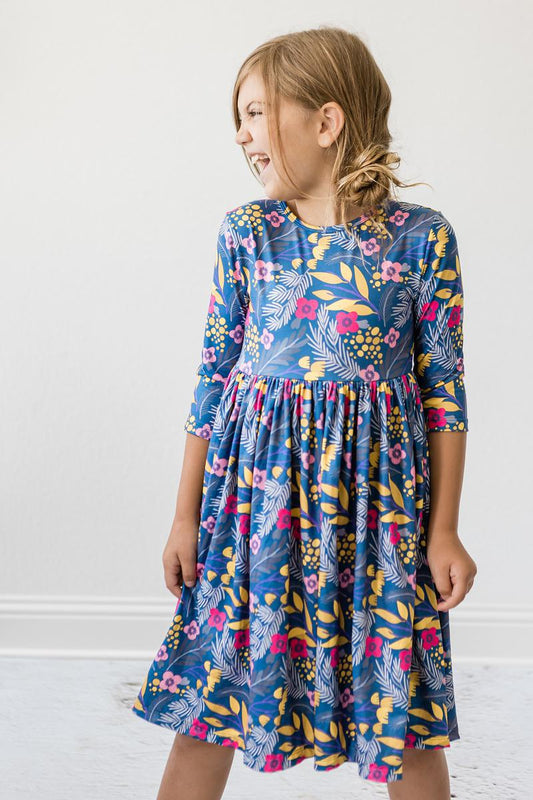 Mila & Rose Flora 3/4 Sleeve Twirl Dress